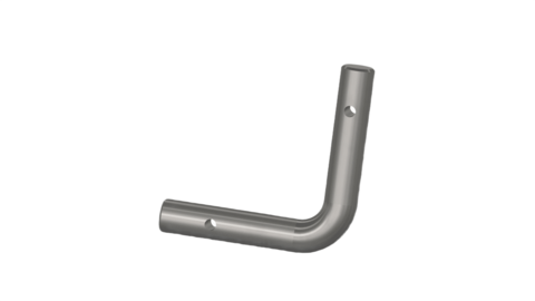 Axe cintré avec 2 percages