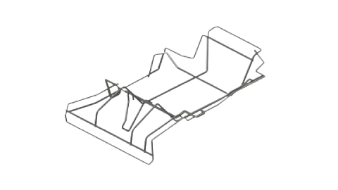 Structure siège automobile en fil metallique